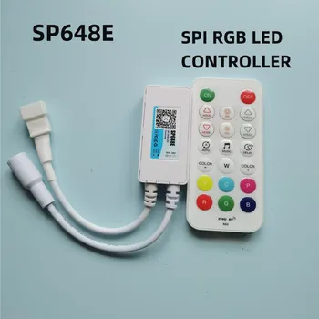 DC5-24V SP648E SPI 3-Канальный RGB Музыкальный Светодиодный контроллер Blue-tooth с приложением для Управления адресными светодиодными Лентами