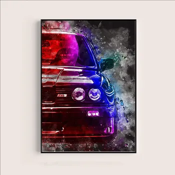 Плакаты И Принты BMW M3 E30 M4 Гоночный Автомобиль Холст Живопись Декоративная Настенная Картина Искусство Для Домашнего Декора Спальни