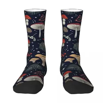 Носки Winter forest (темно-синие), чулки до щиколоток, забавные носки, футбольные носки, женские носки, мужские носки