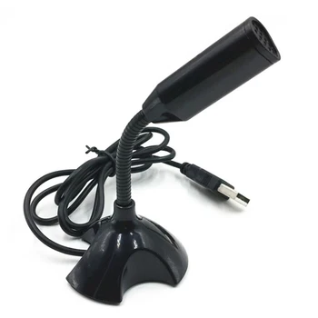 Универсальный USB-микрофон Мини-настольный микрофон для выступлений, подставка для микрофона с держателем для настольного ПК