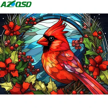 AZQSD 5d Алмазная живопись, Мозаика с птицами и животными, Наборы для вышивки крестом, Вышивка стразами, Распродажа Рождественских подарков ручной работы
