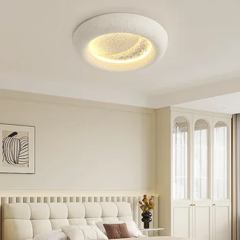 Скандинавский светодиодный потолочный светильник из белой смолы для гостиной, столовой, спальни, подвесной светильник с 3 сменными регулировками яркости, прямая поставка, новый стиль