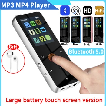 1,8-Дюймовый Металлический Сенсорный Музыкальный Плеер MP3 MP4 С Bluetooth 5.0, Встроенный Динамик, Электронная Книга, Будильник, Hifi-Плеер, Студенческий Walkman