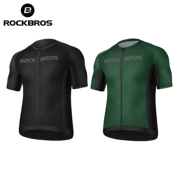 Официальный трикотаж Rockbros, Летние трикотажные изделия для велоспорта, Спортивная одежда, Весенняя Быстросохнущая Дышащая велосипедная одежда с коротким рукавом.