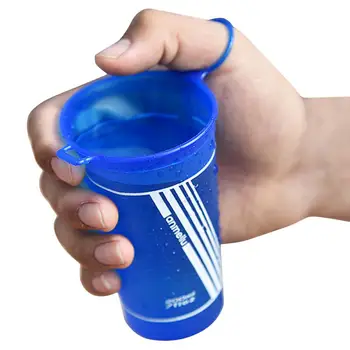 Складные чашки объемом 200 МЛ, Спортивная чашка для воды на открытом воздухе, Складные портативные кружки для питья, чашки для мягкой воды для марафонских забегов, спортивных походов.