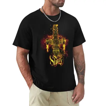 блестящая футболка с космическим кораблем для мальчика, эстетичная одежда, мужские футболки с графическим рисунком, большие и высокие