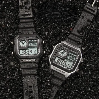 Часы Мужские часы для дайвинга с электронным цифровым дисплеем Мужские часы в стиле ретро Reloj Hombre Мужские часы