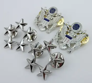 . Набор значков для эмблем генерала ВВС США времен Второй мировой войны с пятью звездами