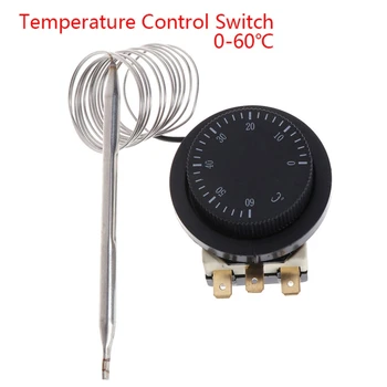 250 В/380 В 16A Регулятор температуры 0-60 ℃ Предназначен для электрической печи с капиллярным термостатом, управляется долговечно