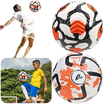 Всепогодный футбольный мяч равномерного давления для взрослых, молодежный футбольный мяч Стильный мягкий на ощупь полиуретан для тренировок и матчей для подростков
