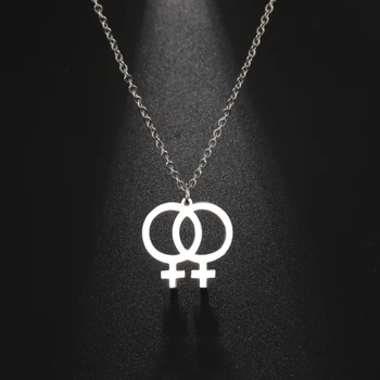 Amaxer Винтажный Женский символ, Ожерелье феминистской Венеры для женщин, Ожерелья с подвесками, Цепочка, Колье, Ювелирные изделия, подарок