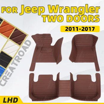 Автомобильные коврики для Jeep Wrangler TWO DOORS 2011 2012 2013 2014 2015 2016 2017 Автомобильные Накладки Для Ног, Ковровое Покрытие, Аксессуары Для Интерьера
