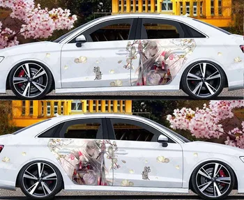 аниме Инуяша автомобильные боковые графические наклейки высококачественные виниловые комиксы, подходящие для большинства транспортных средств, наклейки для наклеек на автомобиль, комиксы