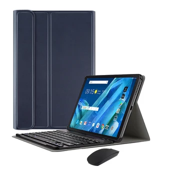 Чехол-клавиатура для Lenovo tab M10 Plus 10,3-дюймовый TB X606 с магнитной крышкой и беспроводной клавиатурой Bluetooth и мышью