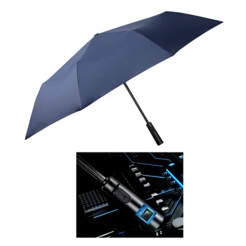 Запатентованное новое творение электронный автоматически открывающийся закрывающийся умный дождевой зонт sun parasol с перезаряжаемой ручкой long last power bank