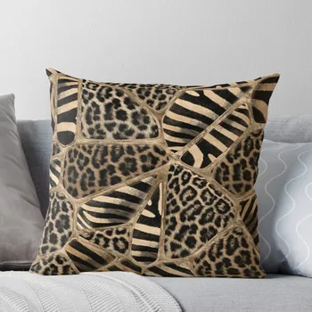 Животный принт - леопард и зебра - пастель, золото подушку, Рождественский подушки чехлы на заказ подушка