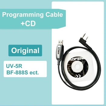USB-кабель для программирования UV-K5 для Baofeng UV-5R K6 Quansheng UV5R Plus UV 13 UV 17 Pro Драйвер Кабеля Для Программирования С Программным обеспечением CD