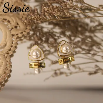 Ожерелье в форме жемчуга в винтажном стиле, кольцо, Серьги, Маленький и нежный Изысканный набор из трех предметов