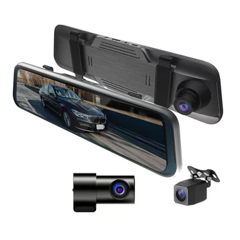 3-Канальный Автомобильный Видеорегистратор WiFi HD 1080P Автомобильный Видеомагнитофон Циклическая Запись Автомобильной Видеокамеры Передняя Камера Заднего Вида Парковочный Монитор Обратное Изображение
