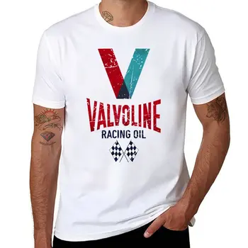 Новая винтажная футболка Racing Oil с V-образной эмблемой, забавные футболки, милые топы, футболка, мужская футболка с животным принтом для мальчиков, мужская футболка