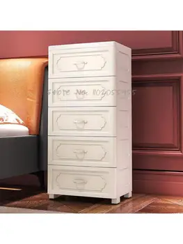 Утолщенный шкаф для хранения в европейском стиле с большим выдвижным ящиком, домашний шкафчик, комод, пластиковый шкаф для одежды для малышей