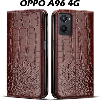Oppo A96 4G Case Чехол для телефона книжка бумажник флип кожаный чехол для Oppo A96 4G Case 6,51 