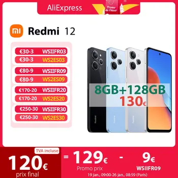 Xiaomi Redmi 12, экран 6,79 FHD + 90 Гц, длительное время автономной работы в мАч, Тройная камера 50 Мп IA, MediaTek Helio G88, быстрая зарядка 18 Вт
