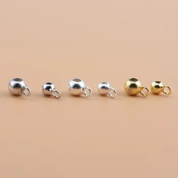 Ожерелье из стерлингового серебра 10шт S925, аксессуары для браслетов, бусины из кремнезема с регулируемым расположением колец, легкие бусины, свободные беа