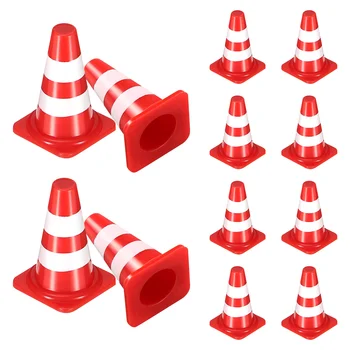 50 Шт Реквизит для моделирования дорожного заграждения Детские игрушки Мини-Блокпосты Дорожные Конусы Безопасность парковки Ребенка