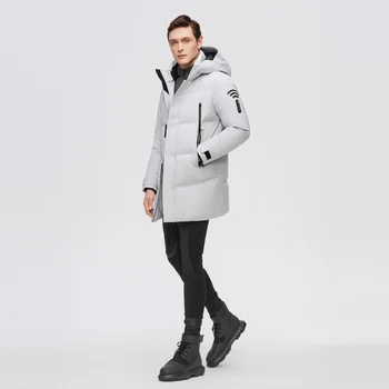 Зимняя куртка BOSIDENG для мужчин, пальто с капюшоном, теплое пальто средней длины, водонепроницаемая ветрозащитная куртка для улицы, B10142205