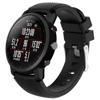 22 мм Ремешок Для часов Amazfit Stratos/GTR/ Samsung Galaxy Watch 3 45 мм Gear S3 Силиконовый Браслет-Напульсник Huawei Watch 3/GT3 Ремешок