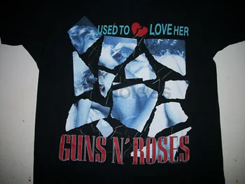 Футболка GUNS N ROSES tour 1989 I Used to Love her Черная футболка Размер S-4Xl T655