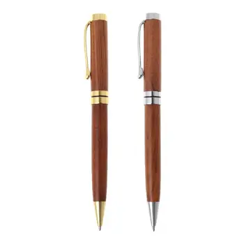 Роскошная Деревянная ручка ручной работы Twist Business Office Шариковая ручка со средним наконечником Стационарная W3JD