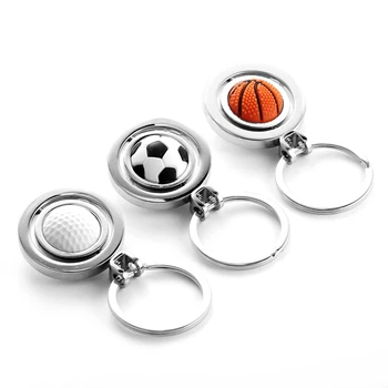 50шт Подарочный персонализированный брелок для ключей баскетбольный мяч для гольфа футбольная цепочка для ключей с гравировкой