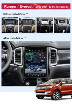Android 12 13 ‘Экран Tesla Автомобильный Радиоприемник Медиаплеер Для Ford Ranger/Everest 2015 2016 2017 2018 2019 2020 2021 GPS Навигационное Головное Устройство