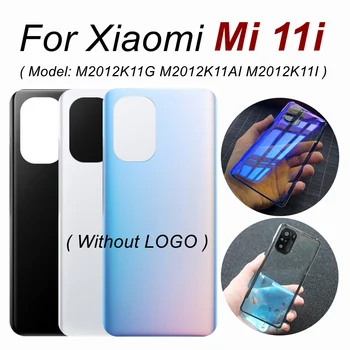 Для Xiaomi Mi 11i Задняя Крышка Батарейного Отсека Стеклянная Крышка Задней Панели Корпуса С Заменой Объектива Камеры + Наклейка POCO F3 M2012K11G