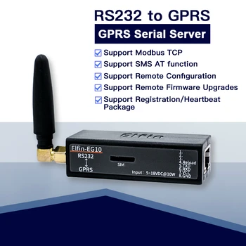 Самое маленькое устройство с последовательным портом Elfin-EG10 Подключается к сети с функцией Modbus TPC IP RJ45 RS232 к последовательному серверу GSM GPRS