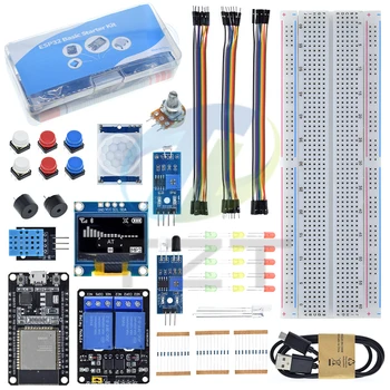 Базовый стартовый набор для ESP32 ESP-32S WIFI, плата для разработки проекта Arduino, обучающий набор с учебными пособиями, комплект ESP32 с коробкой