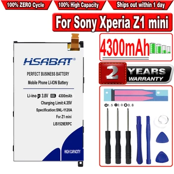 HSABAT 100% Новый Аккумулятор мобильного Телефона 4300mAh LIS1529ERPC для Sony Xperia Z1 mini Battery Z1mini D5503 Z1 Compact M51w Battery