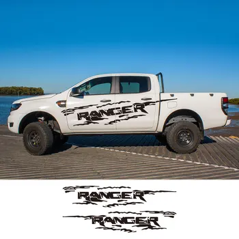 Наклейка На Пикап Для Ford Ranger Raptor XLT T6 Декор Боковой Двери Автомобиля Наклейки В Стиле Графики Грузовика Виниловое Покрытие Аксессуары Для Автотюнинга