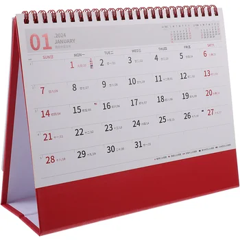Настольный календарь на 2024 год, настольные украшения на средний счастливый год, Нежные, маленькие и свежие