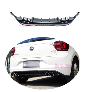 Для Polo Обвес спойлер 2019-2020 Для Volkswagen Polo ABS Задняя кромка задний спойлер Диффузор переднего Бампера Бамперы Протектор