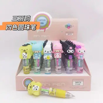 Новые 4 Цвета Sanrio Kuromi Hello Kitty Мультяшная Шариковая Ручка С Животными Студенческий Аккаунт Diy Многоцветная Шариковая Ручка Канцелярские Принадлежности Оптом