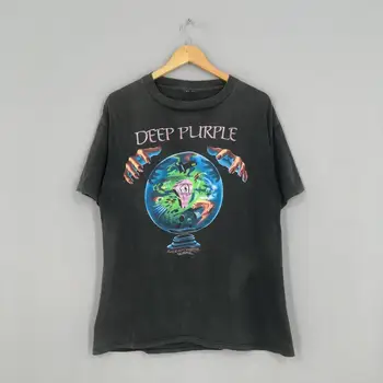 Винтажная футболка Deep Purple 90-х, средний хэви-метал, концертный тур Deep Purple 1990, рабы и хозяева, футболка Black Rock, размер M