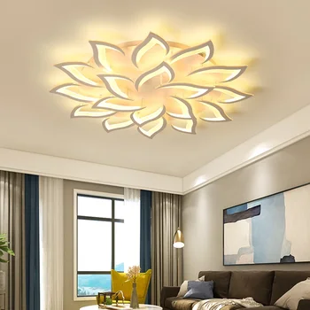 2023 Новые потолочные светильники для гостиной Простые современные Атмосферные Светодиодные светильники Фары Освещение в холле и спальне с регулируемой яркостью 9124#