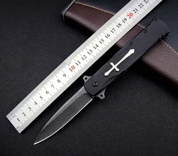 Универсальный нож со складным лезвием - ручка G10 для самообороны, открытый кросс