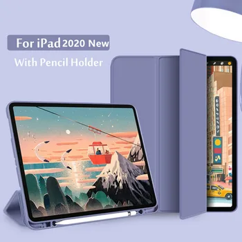 Для планшетов iPad С Держателем Карандаша Чехол Для iPad Pro 12,9 11 10,9 2020 Air 4 1 2 Mini 5 6 Задняя Крышка 7-го 6-го 5-го 8-го поколения