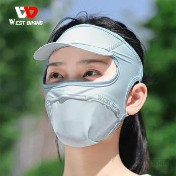 WEST BIKING Летняя Уличная Солнцезащитная маска с козырьком Женская Велосипедная Походная шапочка для бега Многоразового использования Ice Silk Дышащая 