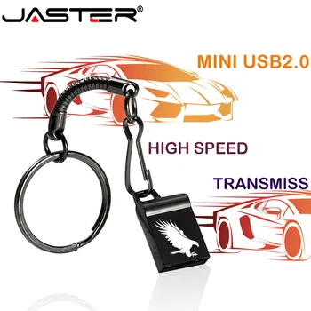 JASTER USB 2.0 мини металлический USB флэш-накопитель 4 ГБ 8 ГБ 16 ГБ 32 ГБ 64 ГБ 128 ГБ флешка (пользовательский логотип) Бесплатная доставка