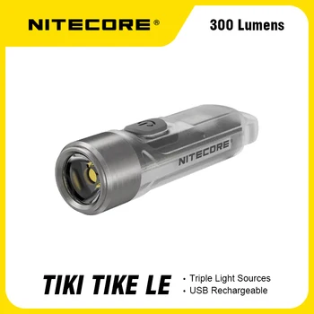 NITECORE TIKI TIKI LE Mini Keychain Light С Тройными Источниками Lihgt 300 Люмен, Перезаряжаемый через USB Портативный УФ-Светильник Для Наружного Освещения